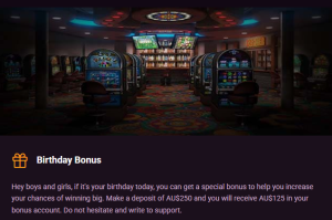 Casinonic Birthday Bonus