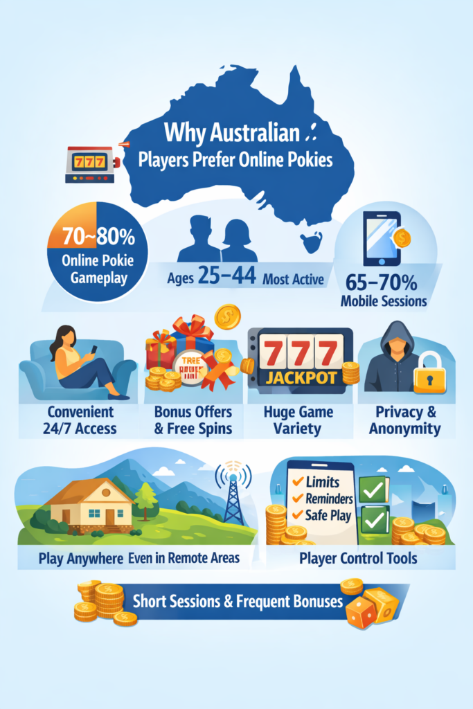 Why australian players prefer online pokies